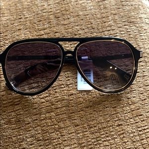 Marc Jacobs Black/Gold Aviator Sunglasses